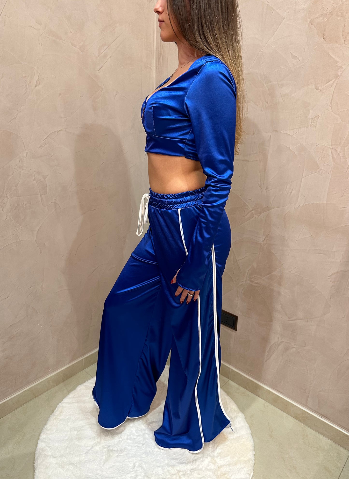 COORD SET BLU VELVET SET