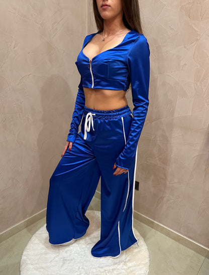 COORD SET BLU VELVET SET