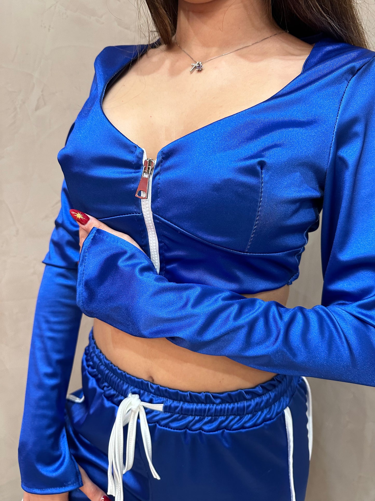 COORD SET BLU VELVET SET